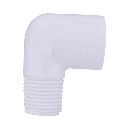 Charlotte Pipe PVC 02520 0800HA Schedule 40 Pipe Elbow, Side Inlet, Slip X Slip